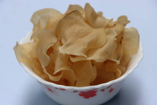 istock Aloo chips, alu papad, dehydrated potato slices, sun dried 1848976359