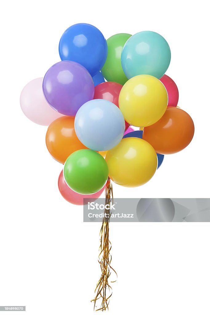 color balloons Aislado en blanco - Foto de stock de Alegría libre de derechos