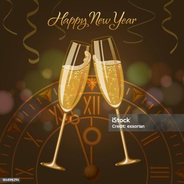 Countdown Party Stock Illustration - Download Image Now - 12 O'Clock, 2014, Alcohol - Drink
