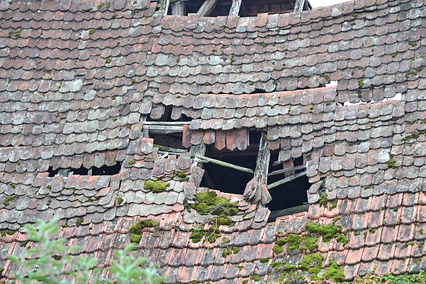 roof damage Roof damage dachpfannen stock pictures, royalty-free photos & images