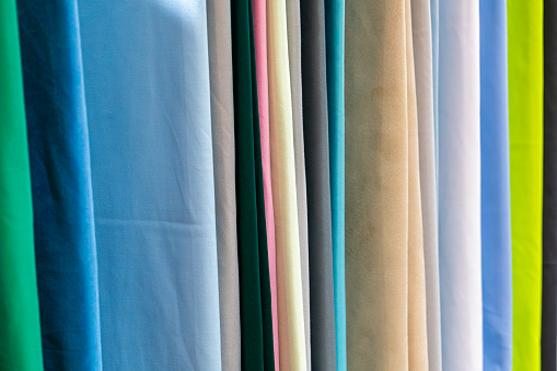 Colorful fabric samples