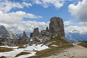 landscape in the Dolomites, Five Towers(Cinque Torri)