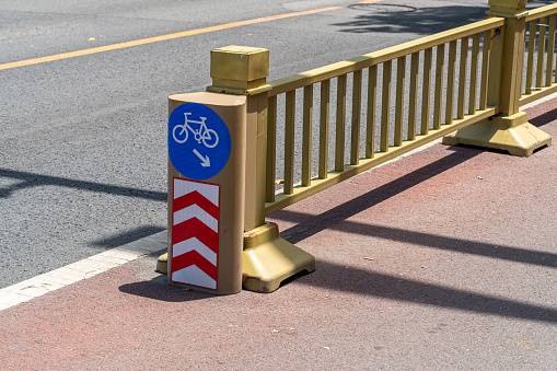 Roadsign for bicycle street