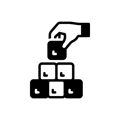 Icon for keeping, keep, arrange, put, collect, putting up, products, place, ice cube, arrangement, order, retain