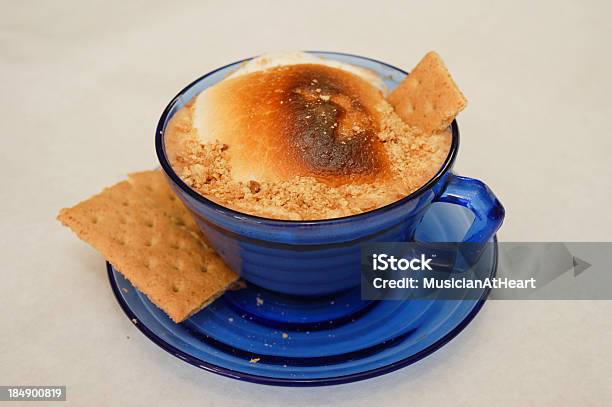 블루 컵 핫 코코아 그레이엄 크래커 크래커에 대한 스톡 사진 및 기타 이미지 - 크래커, 모카, 커피-마실 것