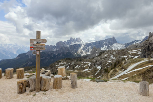istock landscape in the Dolomites, Five Towers(Cinque Torri) 1849017980