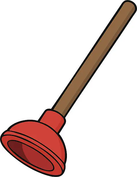 Vector illustration of Toilet Plunger