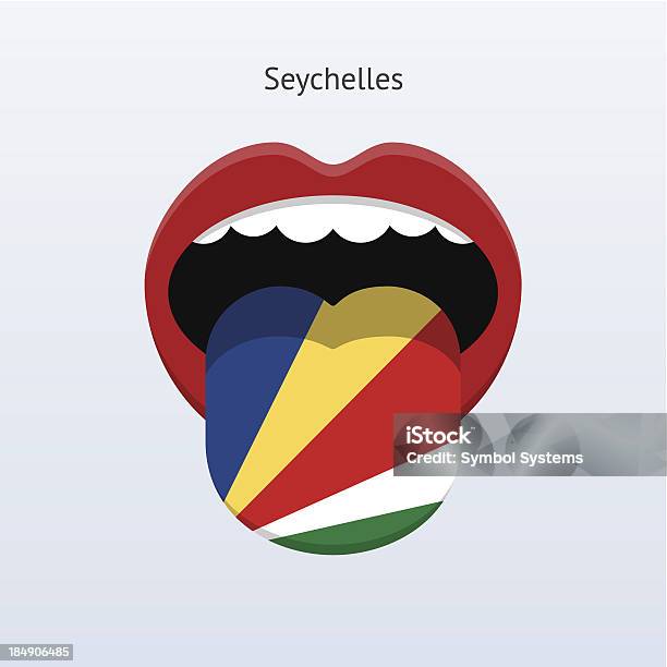 Seychelles Lingua Astratto Lingua Umana - Immagini vettoriali stock e altre immagini di Aperto - Aperto, Aprire, Astratto