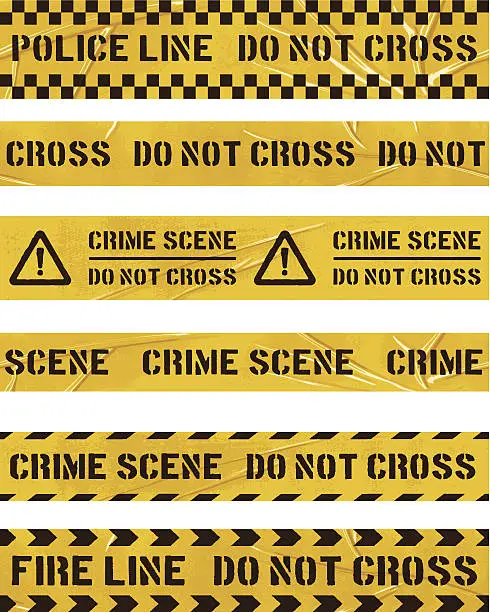 Vector illustration of seamless police cordon tapes
