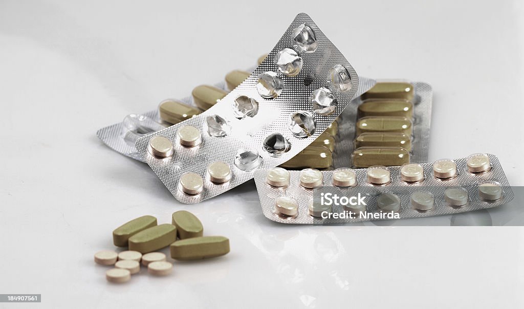Makro von Tabletten - Lizenzfrei Dosis Stock-Foto