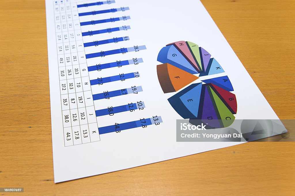 Grafiken und Diagrammen - Lizenzfrei Analysieren Stock-Foto