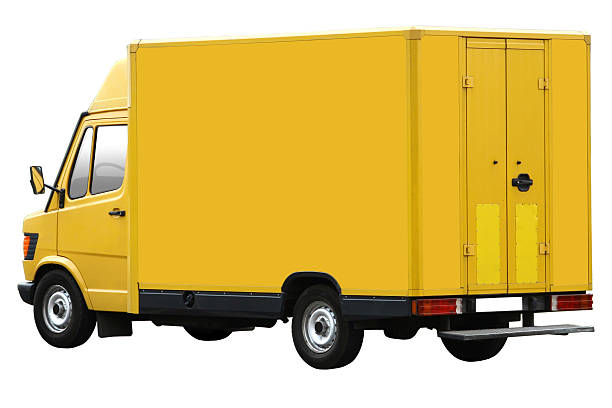 istock Yellow Truck Isolated 184908412