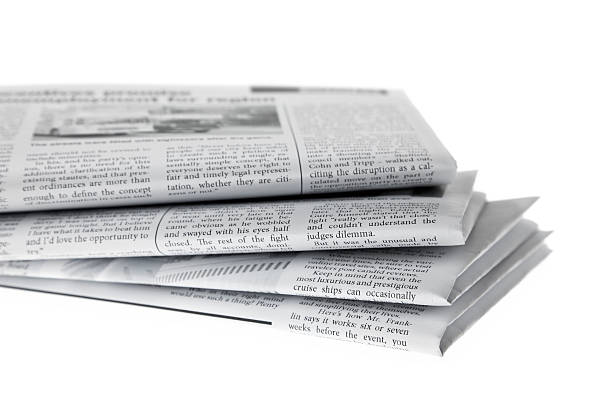 istock The morning newspaper on white 184908455