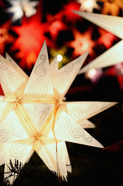 Leipziger Christmas stars at a Chrismas Market.