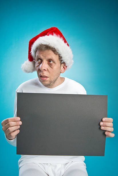 Bizarre Santa Claus stock photo