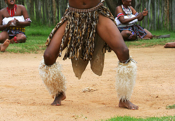 Zulu Dancer Legs stock photo
