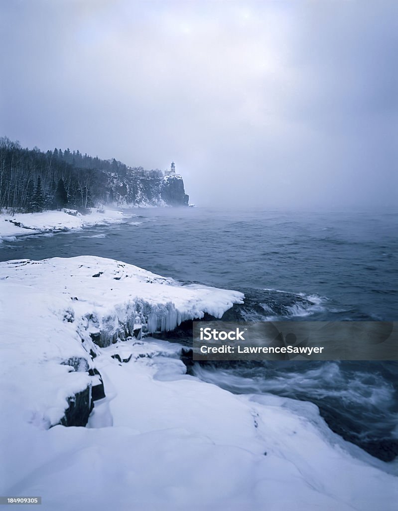 Split Rock Lighthouse, Lake Superior storm - Foto stock royalty-free di Faro