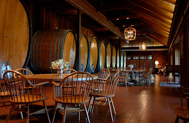 sala de degustação de vinhos - aging process french culture winemaking next to imagens e fotografias de stock