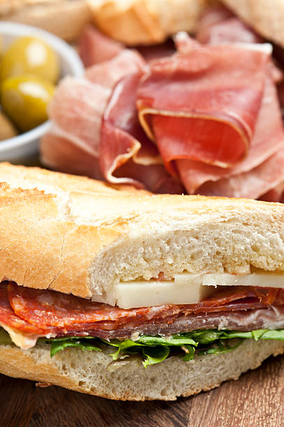 istock Chorizo,manchego and serrano ham sandwich 184909488