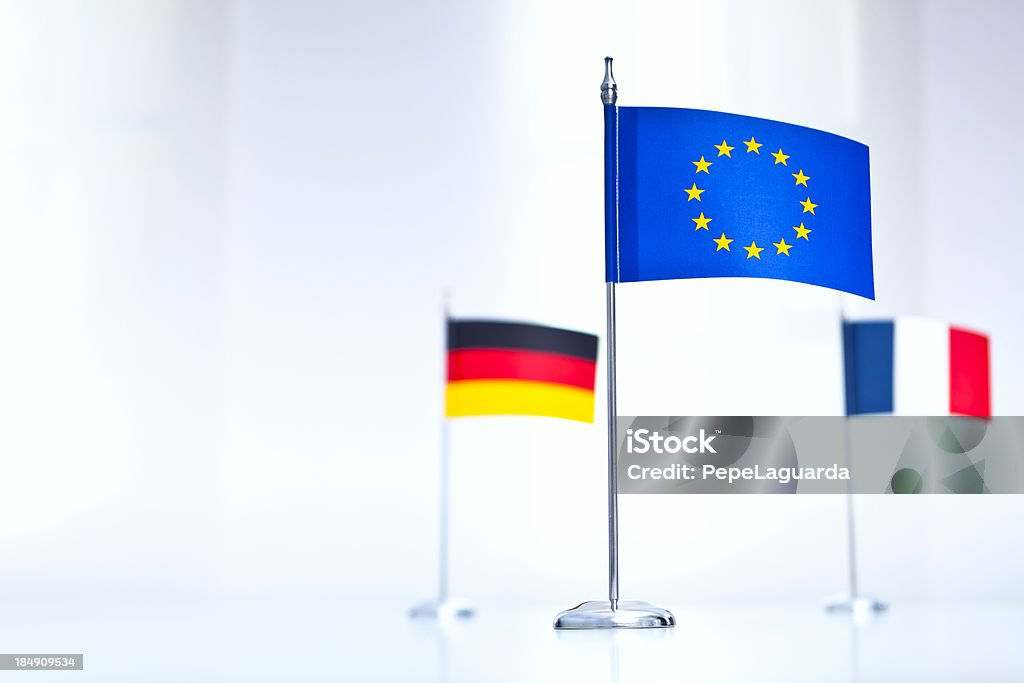 독일, 프랑스 및 유럽 연합 포석 - 로열티 프리 0명 스톡 사진