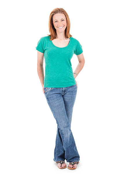 istock Relaxed Young Woman on White Background 184909770