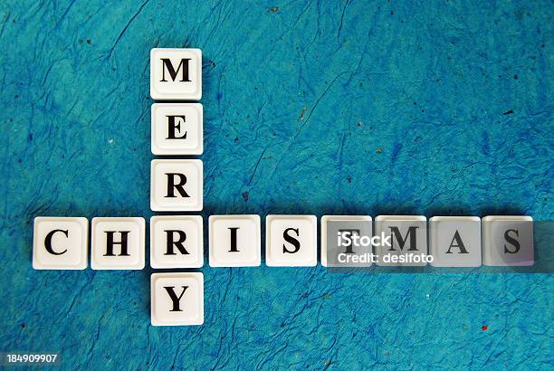 Merry Christmas Stock Photo - Download Image Now - Alphabet, Block Shape, Blue