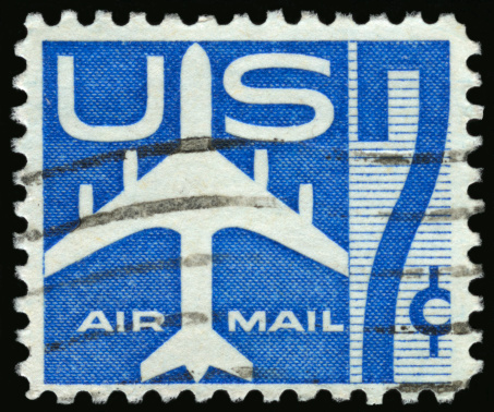 Cancelled Stamp From The United States: Air Mail