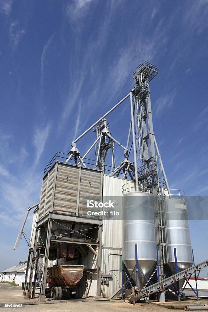 Agricultural Co-op A grain elevator at an old midwest farmer's co-op. Feeding Stock Photo