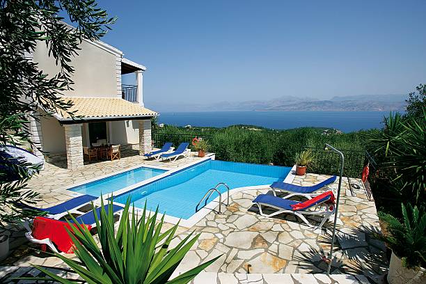 istock Holiday vacation villa and swimming pool 184910516