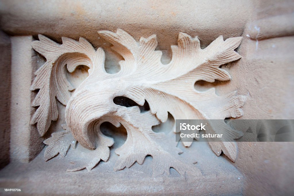 Folha de entalhadas à mão na Catedral de Salamanca - Foto de stock de Salamanca royalty-free