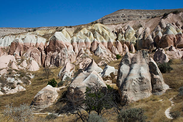 Red Valley in Cappadocia Sandstone formation of the Red Valley in Cappadocia, Turkey. Goreme stock pictures, royalty-free photos & images