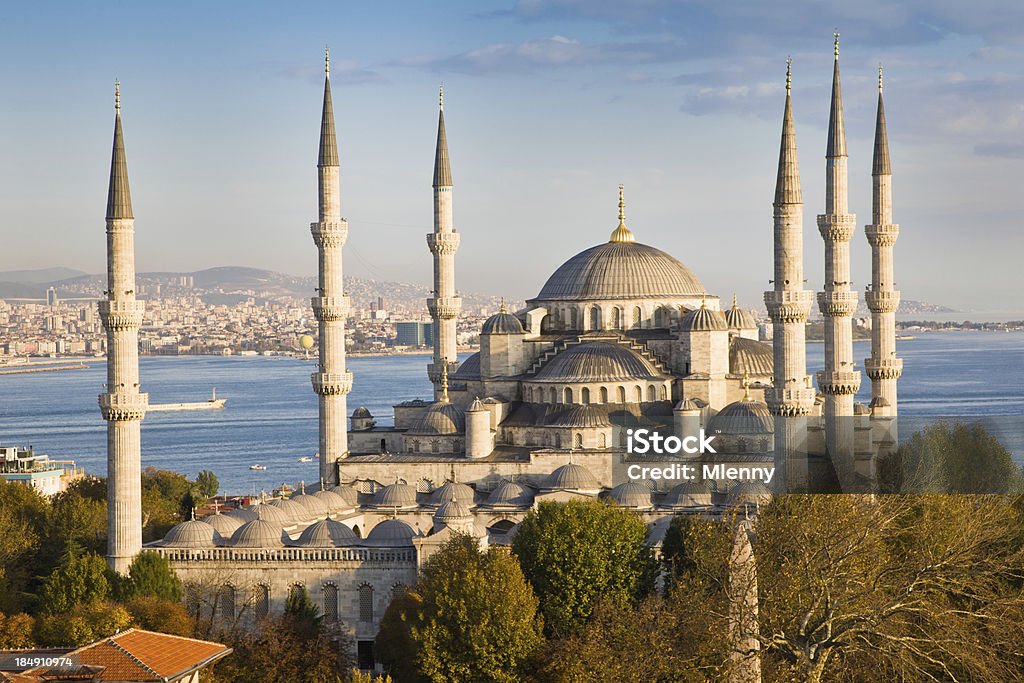 Bellissima Moschea Blu, Istanbul, Turchia - Foto stock royalty-free di Architettura