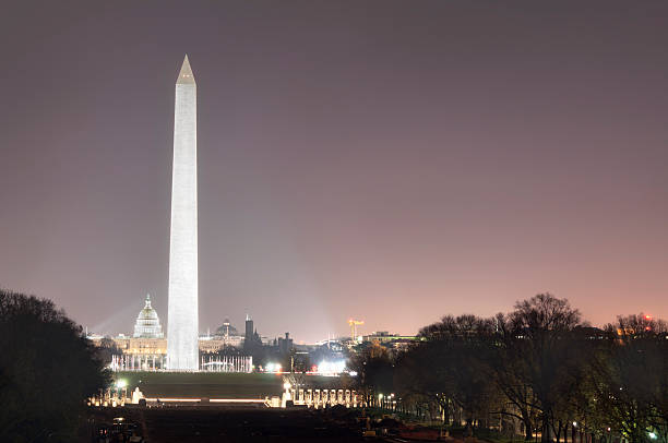 istock Washington Monument and Capitol Building at Midnight 184910991