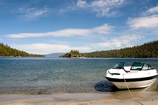 Boat in lake tahoe