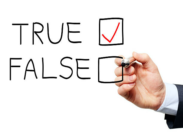 istock Business man drawing a true and false check box 184911153