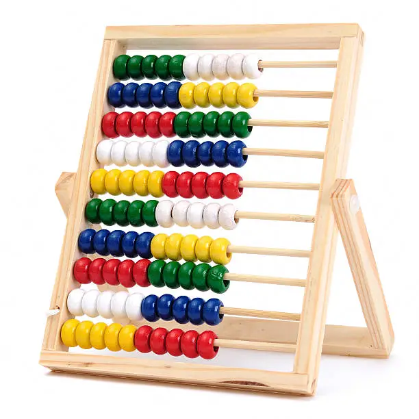 Abacus isolated on white.