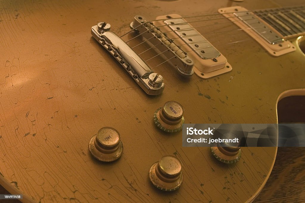 Grunge ouro Top guitarra - Foto de stock de Arte royalty-free