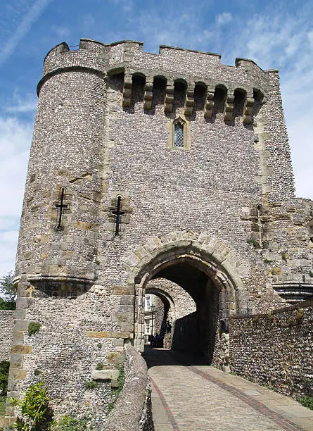 Main Gate to Lewes castle in Sussex England