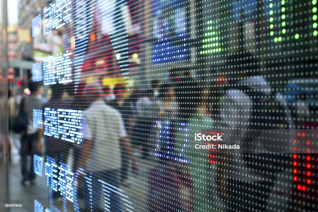 Affichage marché boursier des graphiques - Photo de Chine libre de droits