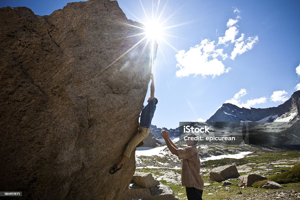 Escalada Rock Alpinista na Geleira Gorge, Parque Nacional das Montanhas Rochosas - Royalty-free 20-29 Anos Foto de stock