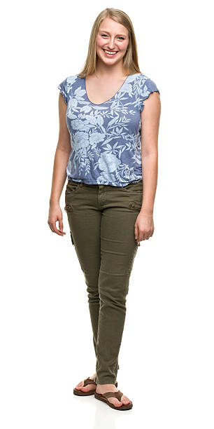istock Cheerful Young Woman Standing 184912050