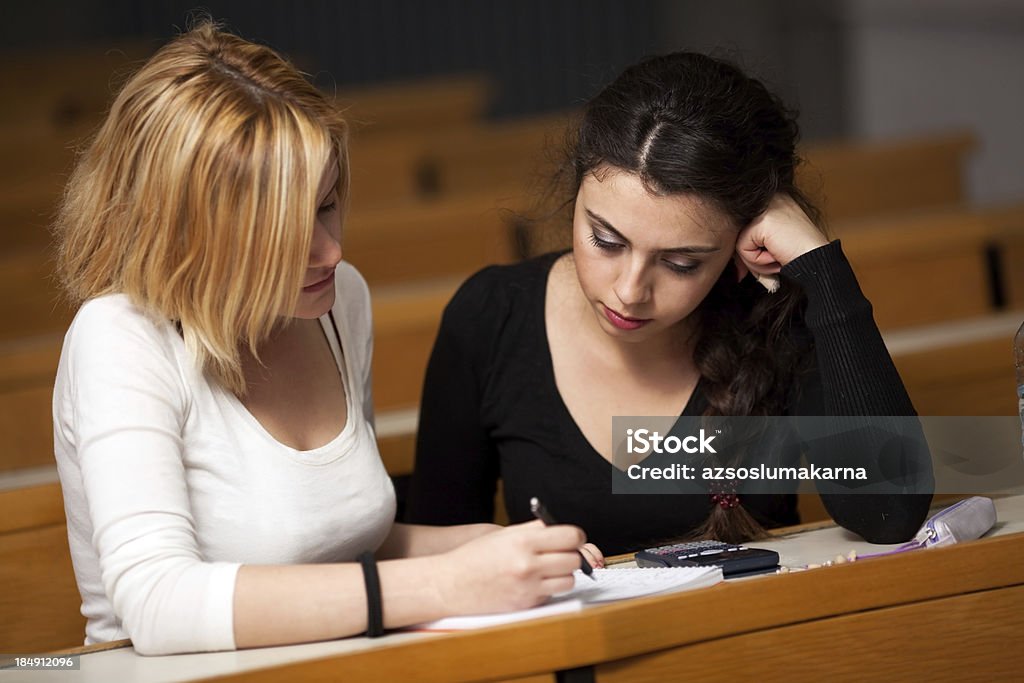 studying together young students studying together in the classroom for exam Adult Stock Photo