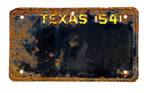 техас номерной знак - license plate metal rusty old стоковые фото и изображения