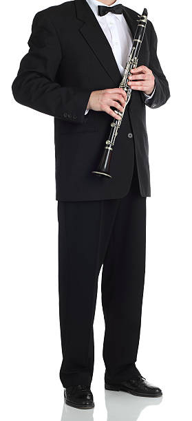 istock Elegant anonymous man holding clarinet 184913076