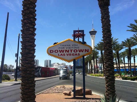 The famous Welcome To Fabulous Las Vegas Sign at Las Vegas, 
Las Vegas, Nevada, United States, June 01 2015