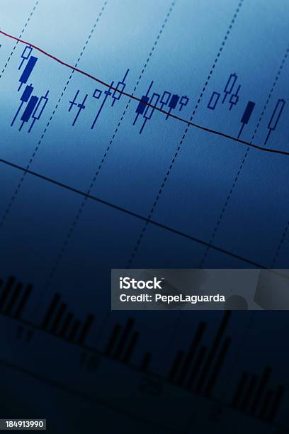 Stock Chart Stock Photo - Download Image Now - Analyzing, Black Color, Blue