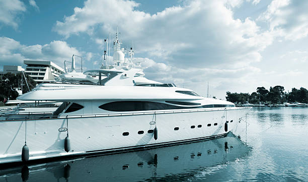 istock Perfect Yacht. Moody sky. Blue Toned. 184914064