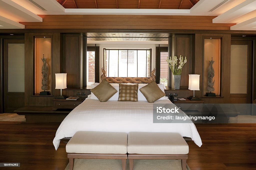 Camera suite villa hotel di lusso phuket, Tailandia - Foto stock royalty-free di Letto