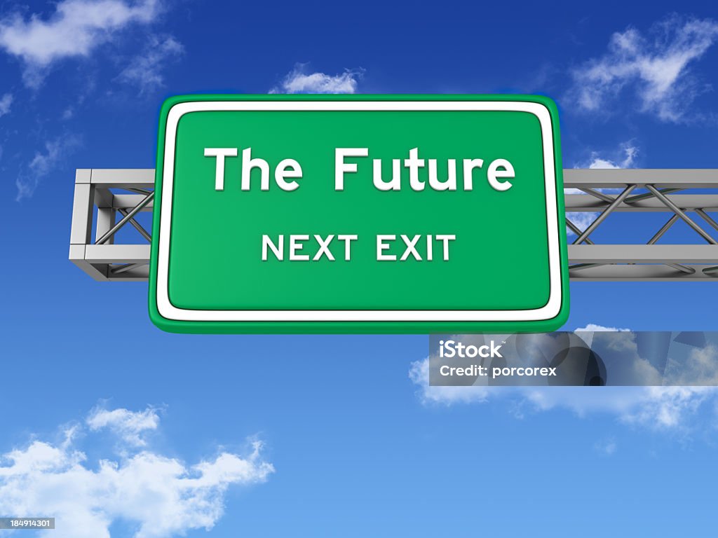 Road Sign with THE FUTURE and Sky Road Sign with THE FUTURE and Sky. Road Sign Stock Photo