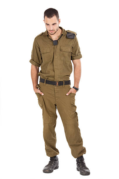 istock Full length of military young man. 184914412